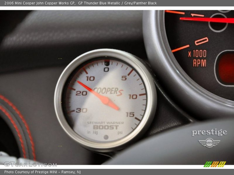 GP Thunder Blue Metallic / Grey/Panther Black 2006 Mini Cooper John Copper Works GP