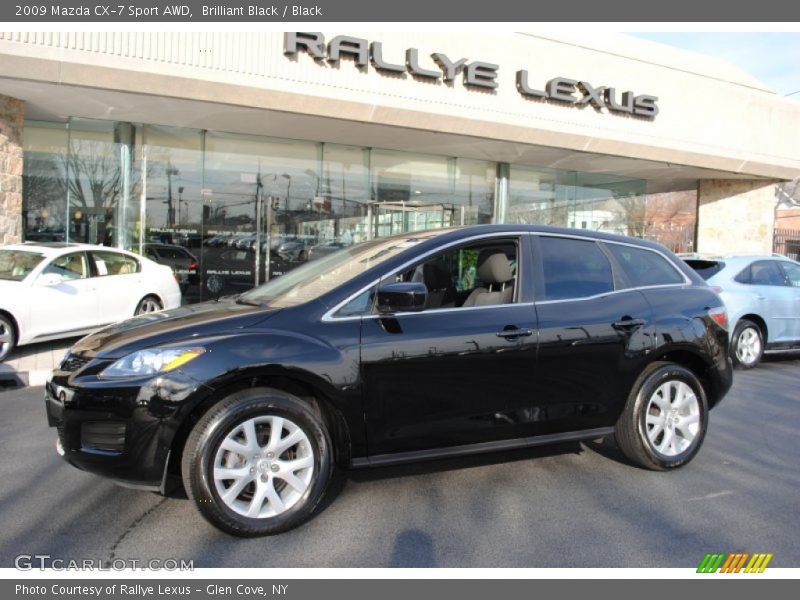 Brilliant Black / Black 2009 Mazda CX-7 Sport AWD