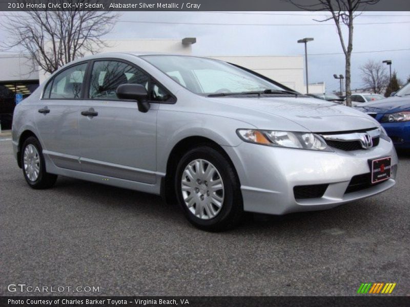 Alabaster Silver Metallic / Gray 2010 Honda Civic DX-VP Sedan