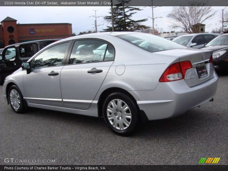 Alabaster Silver Metallic / Gray 2010 Honda Civic DX-VP Sedan