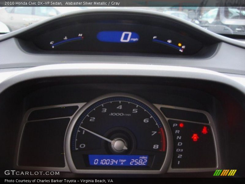 Alabaster Silver Metallic / Gray 2010 Honda Civic DX-VP Sedan