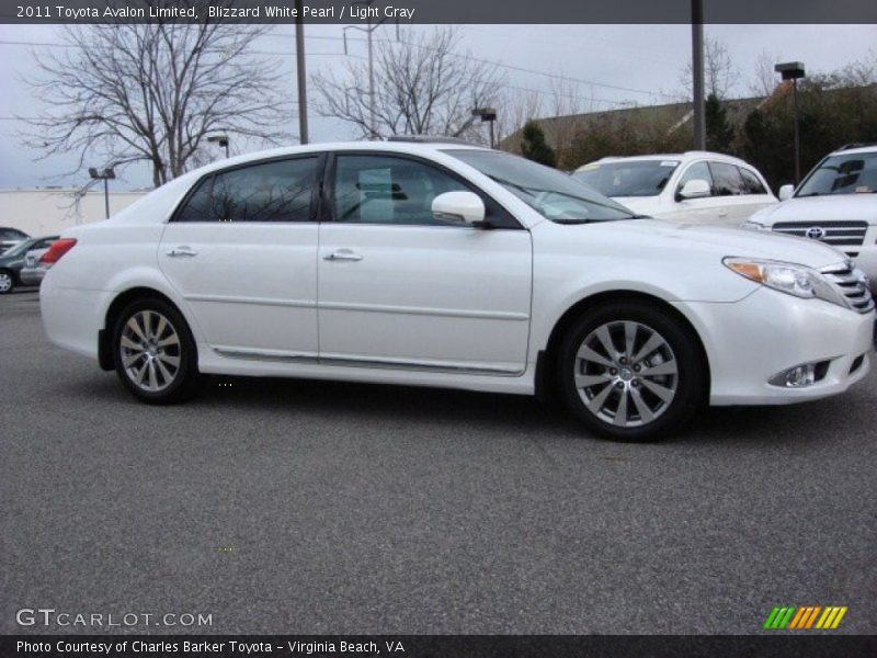 Blizzard White Pearl / Light Gray 2011 Toyota Avalon Limited