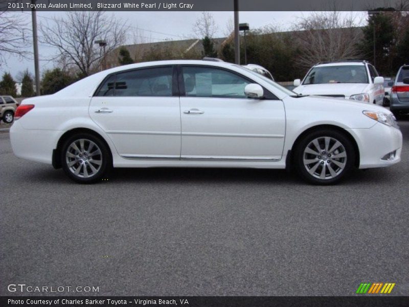 Blizzard White Pearl / Light Gray 2011 Toyota Avalon Limited
