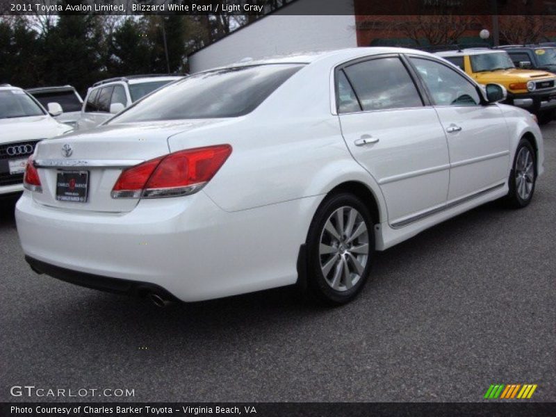 Blizzard White Pearl / Light Gray 2011 Toyota Avalon Limited