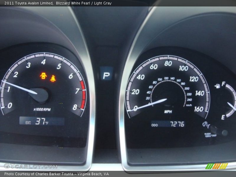 Blizzard White Pearl / Light Gray 2011 Toyota Avalon Limited
