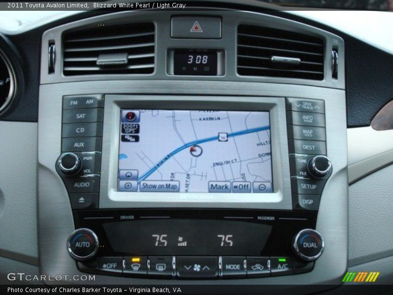 Blizzard White Pearl / Light Gray 2011 Toyota Avalon Limited