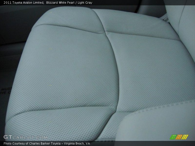 Blizzard White Pearl / Light Gray 2011 Toyota Avalon Limited