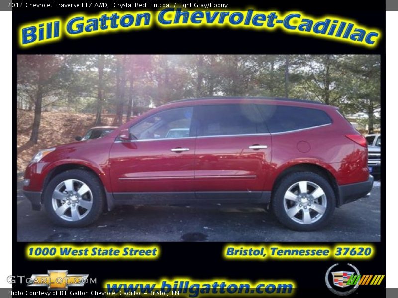 Crystal Red Tintcoat / Light Gray/Ebony 2012 Chevrolet Traverse LTZ AWD