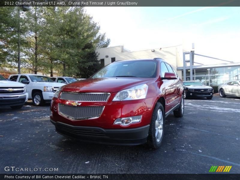 Crystal Red Tintcoat / Light Gray/Ebony 2012 Chevrolet Traverse LTZ AWD