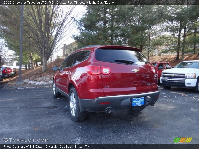 Crystal Red Tintcoat / Light Gray/Ebony 2012 Chevrolet Traverse LTZ AWD