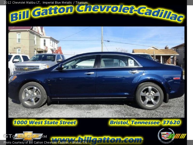 Imperial Blue Metallic / Titanium 2012 Chevrolet Malibu LT