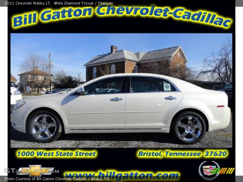 White Diamond Tricoat / Titanium 2012 Chevrolet Malibu LT