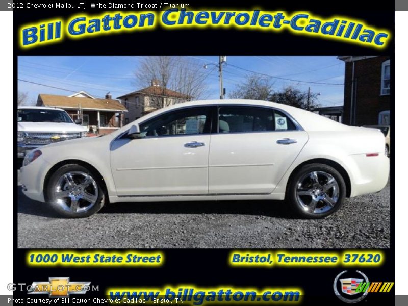 White Diamond Tricoat / Titanium 2012 Chevrolet Malibu LT