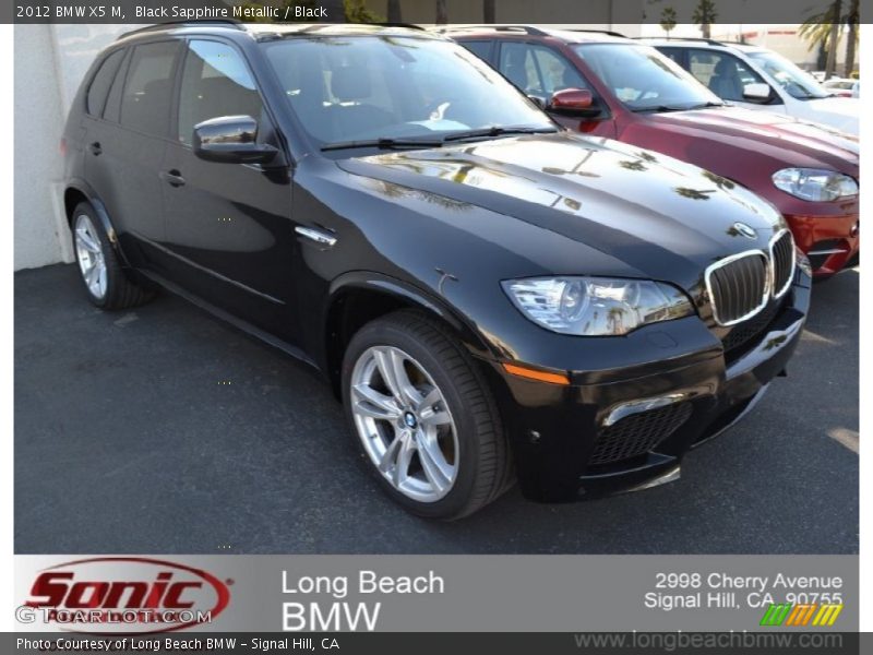 Black Sapphire Metallic / Black 2012 BMW X5 M