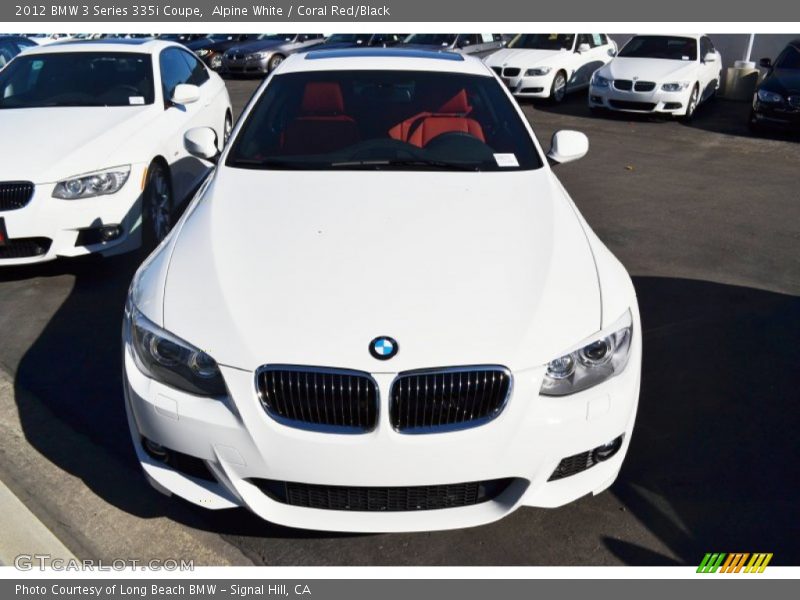Alpine White / Coral Red/Black 2012 BMW 3 Series 335i Coupe