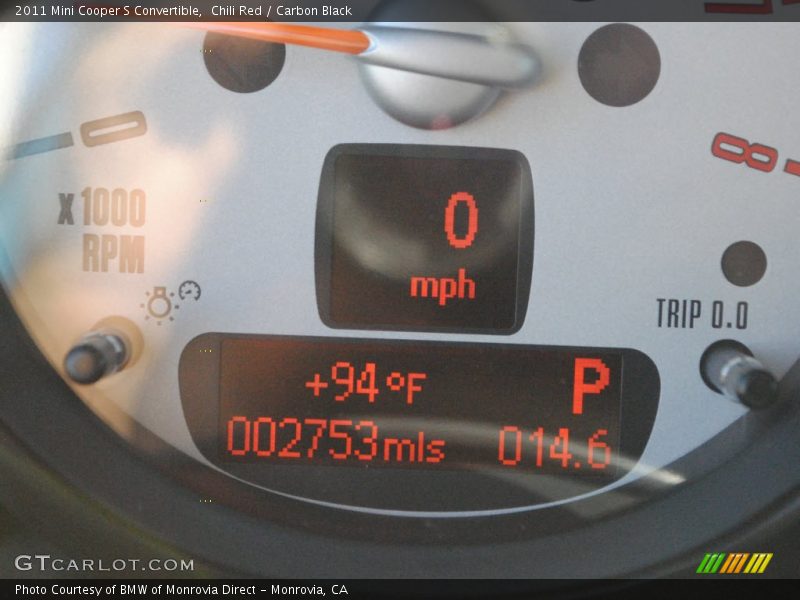 Chili Red / Carbon Black 2011 Mini Cooper S Convertible
