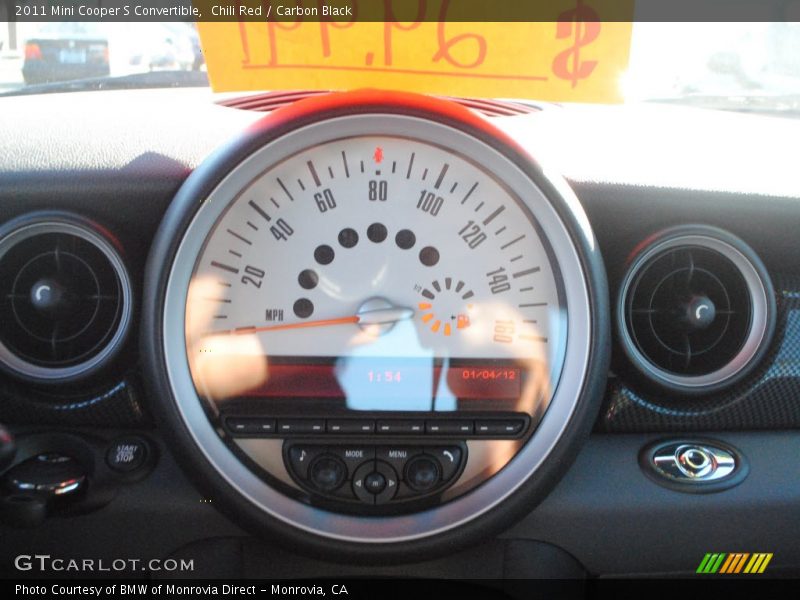 Chili Red / Carbon Black 2011 Mini Cooper S Convertible