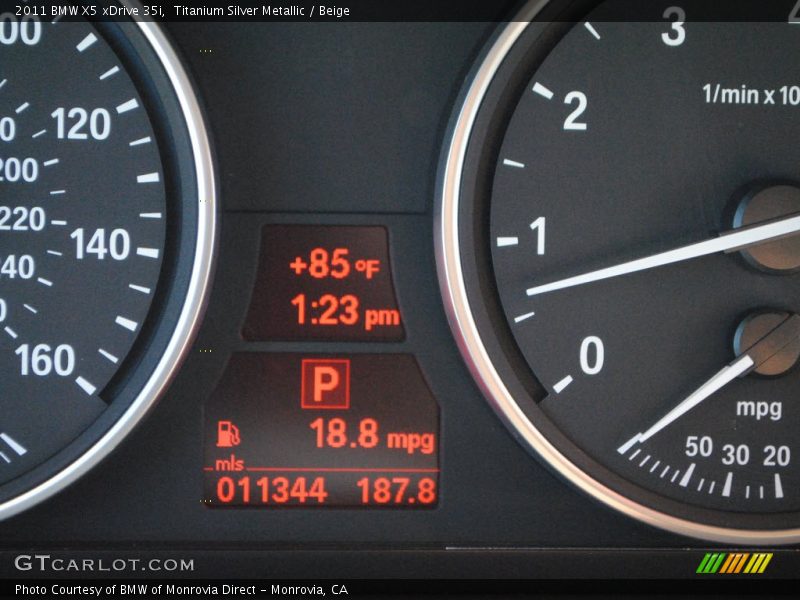 Titanium Silver Metallic / Beige 2011 BMW X5 xDrive 35i
