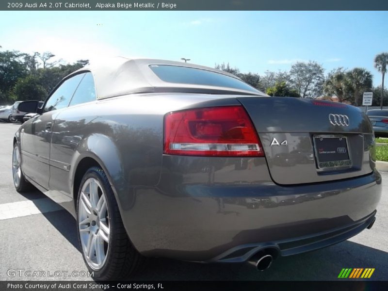 Alpaka Beige Metallic / Beige 2009 Audi A4 2.0T Cabriolet