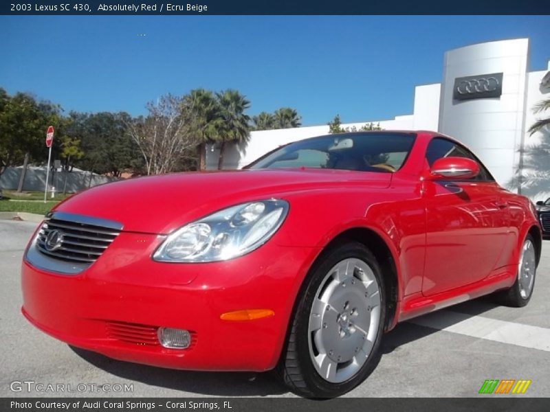 Absolutely Red / Ecru Beige 2003 Lexus SC 430