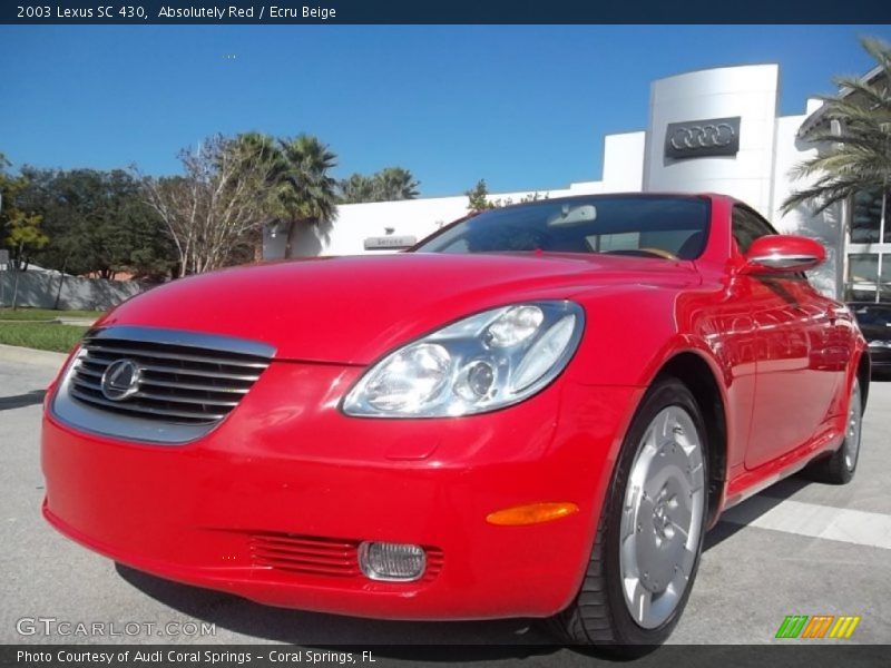 Absolutely Red / Ecru Beige 2003 Lexus SC 430