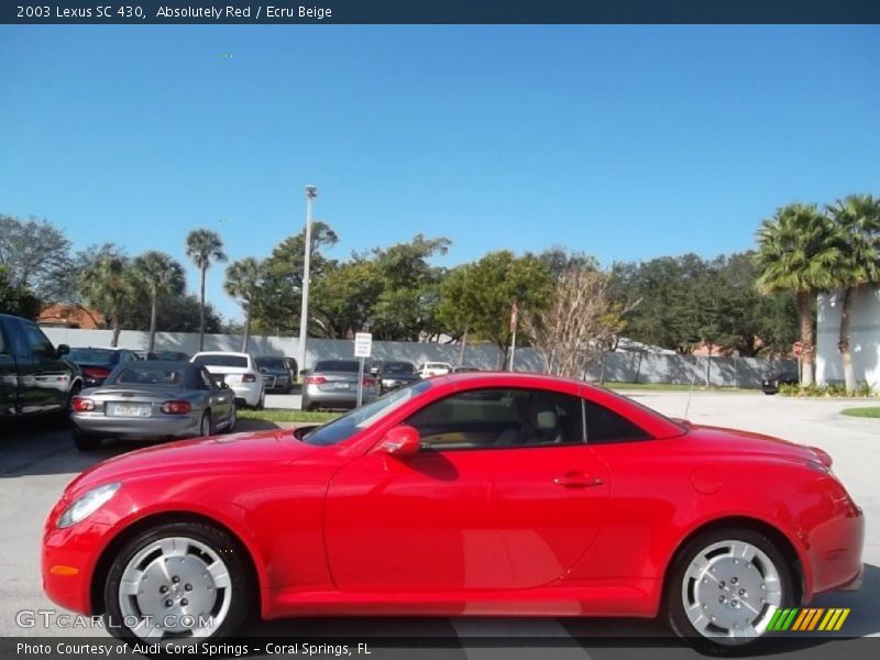 Absolutely Red / Ecru Beige 2003 Lexus SC 430