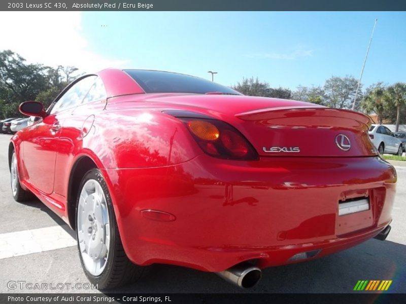 Absolutely Red / Ecru Beige 2003 Lexus SC 430