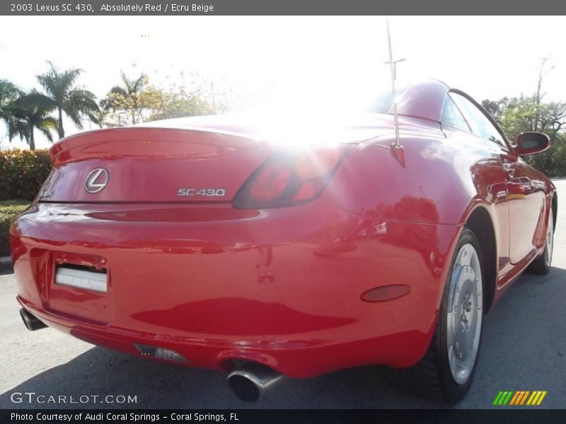 Absolutely Red / Ecru Beige 2003 Lexus SC 430
