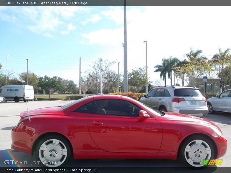 Absolutely Red / Ecru Beige 2003 Lexus SC 430