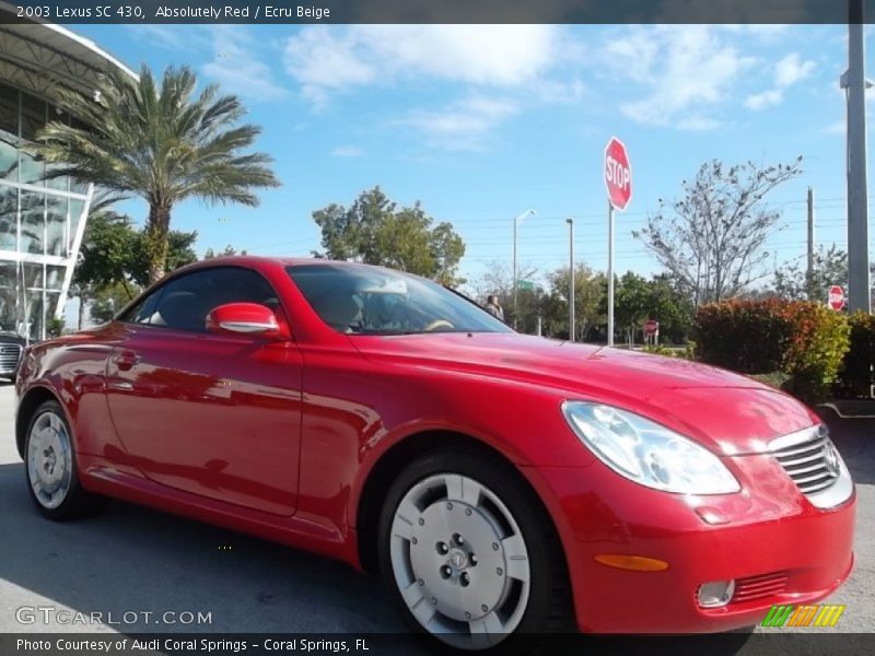 Absolutely Red / Ecru Beige 2003 Lexus SC 430