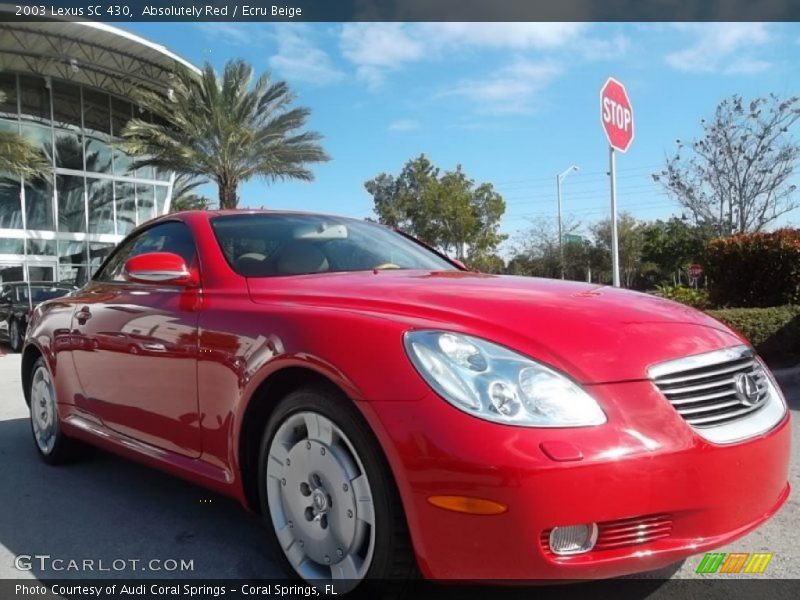 Absolutely Red / Ecru Beige 2003 Lexus SC 430