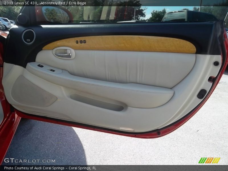 Absolutely Red / Ecru Beige 2003 Lexus SC 430