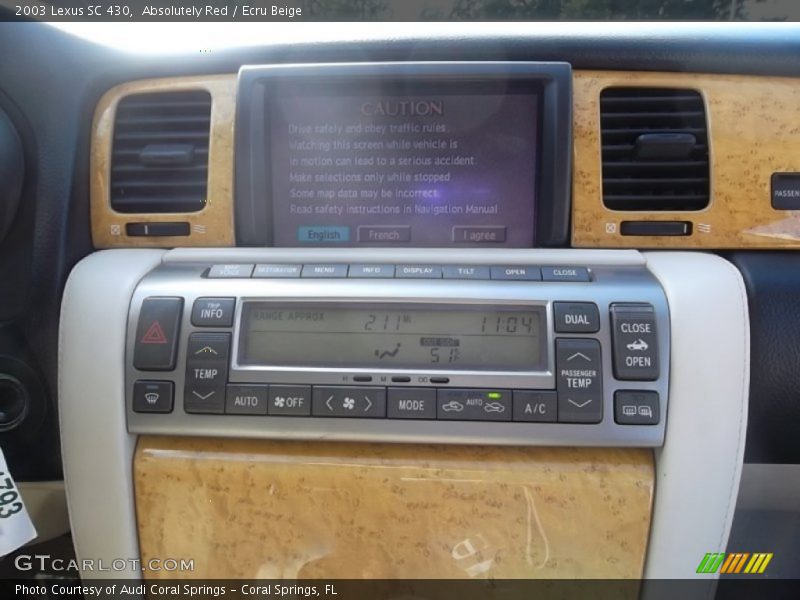 Absolutely Red / Ecru Beige 2003 Lexus SC 430