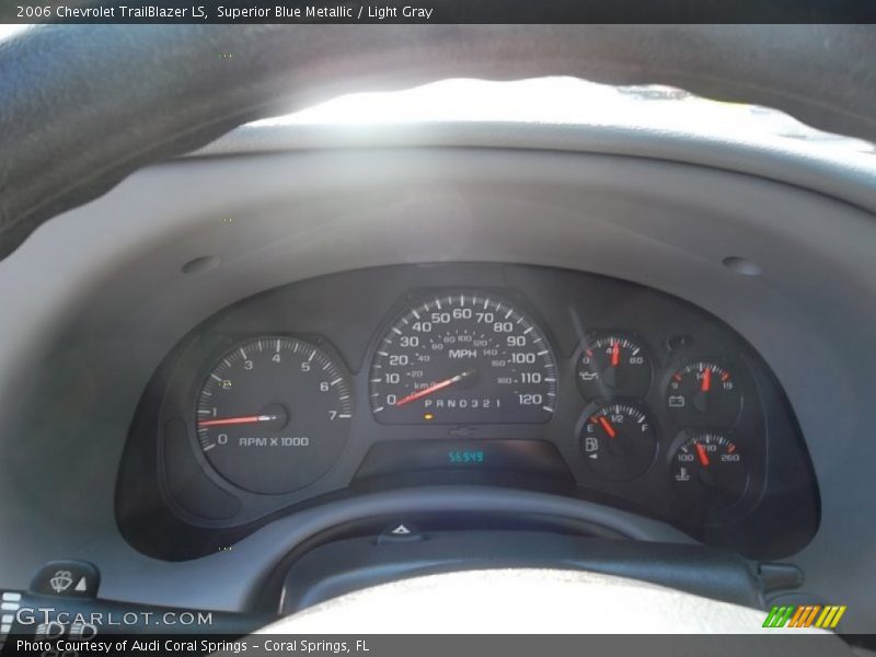 Superior Blue Metallic / Light Gray 2006 Chevrolet TrailBlazer LS