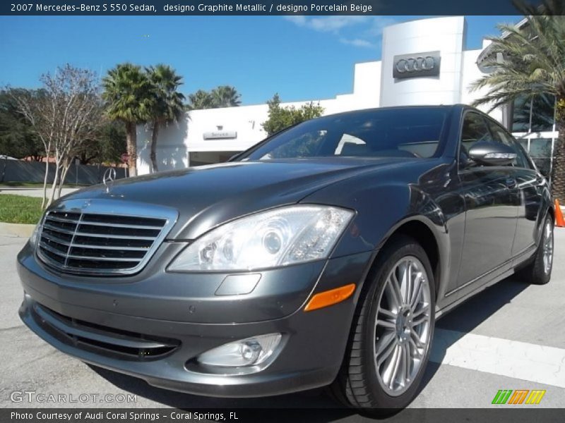 designo Graphite Metallic / designo Porcelain Beige 2007 Mercedes-Benz S 550 Sedan