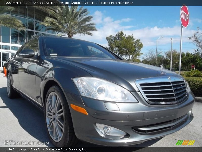 designo Graphite Metallic / designo Porcelain Beige 2007 Mercedes-Benz S 550 Sedan