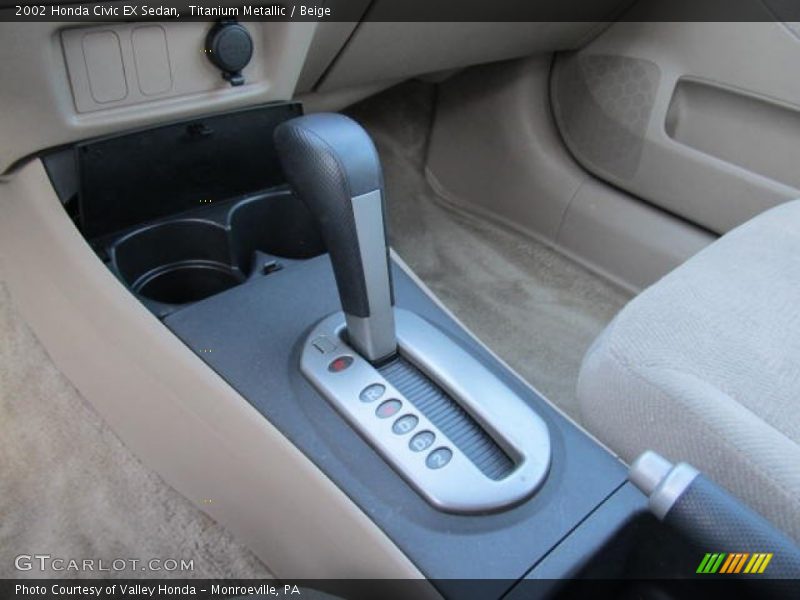 Titanium Metallic / Beige 2002 Honda Civic EX Sedan