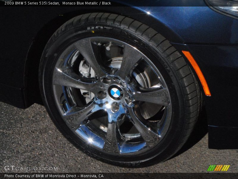 Monaco Blue Metallic / Black 2009 BMW 5 Series 535i Sedan