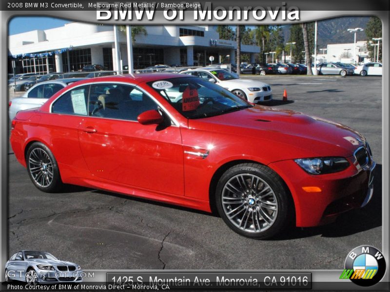 Melbourne Red Metallic / Bamboo Beige 2008 BMW M3 Convertible