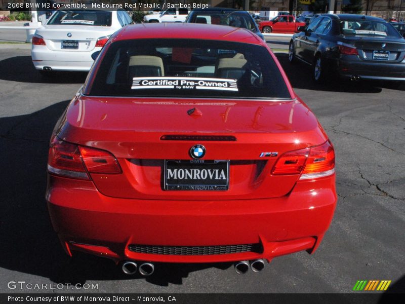 Melbourne Red Metallic / Bamboo Beige 2008 BMW M3 Convertible