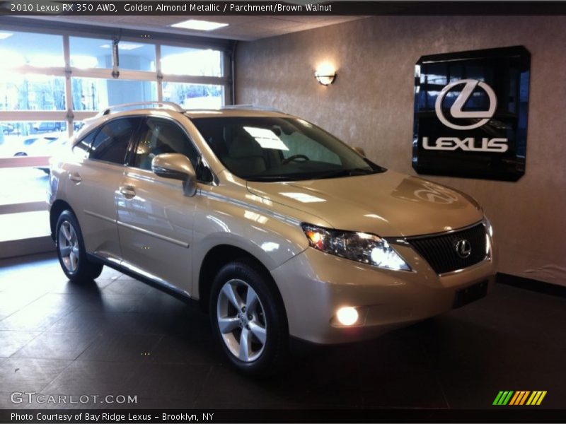 Golden Almond Metallic / Parchment/Brown Walnut 2010 Lexus RX 350 AWD