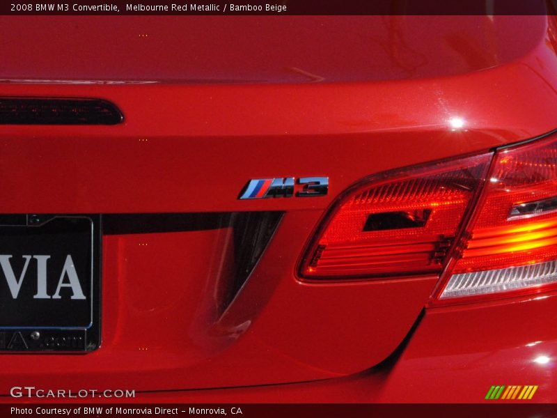 Melbourne Red Metallic / Bamboo Beige 2008 BMW M3 Convertible