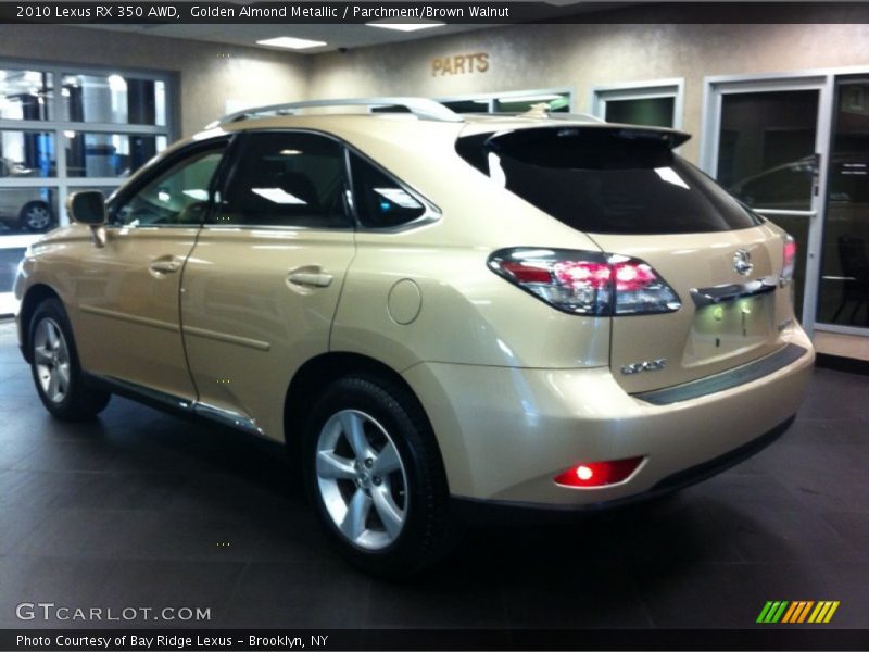 Golden Almond Metallic / Parchment/Brown Walnut 2010 Lexus RX 350 AWD