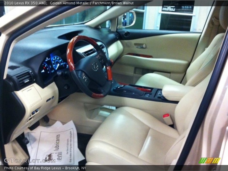 Golden Almond Metallic / Parchment/Brown Walnut 2010 Lexus RX 350 AWD