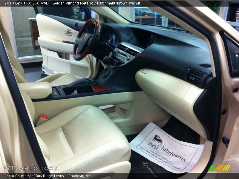 Golden Almond Metallic / Parchment/Brown Walnut 2010 Lexus RX 350 AWD