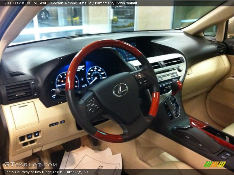 Golden Almond Metallic / Parchment/Brown Walnut 2010 Lexus RX 350 AWD