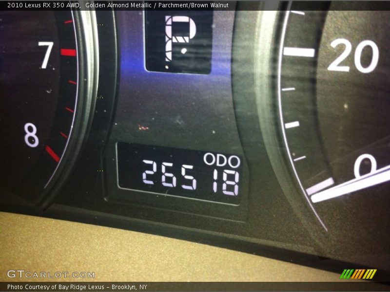 Golden Almond Metallic / Parchment/Brown Walnut 2010 Lexus RX 350 AWD