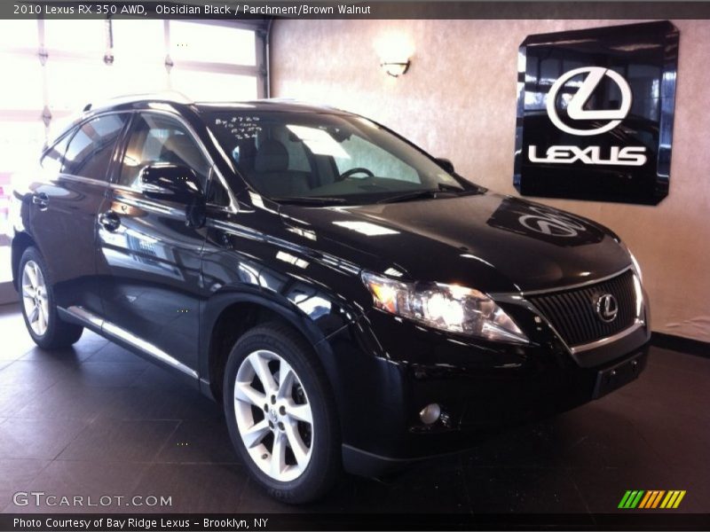Obsidian Black / Parchment/Brown Walnut 2010 Lexus RX 350 AWD