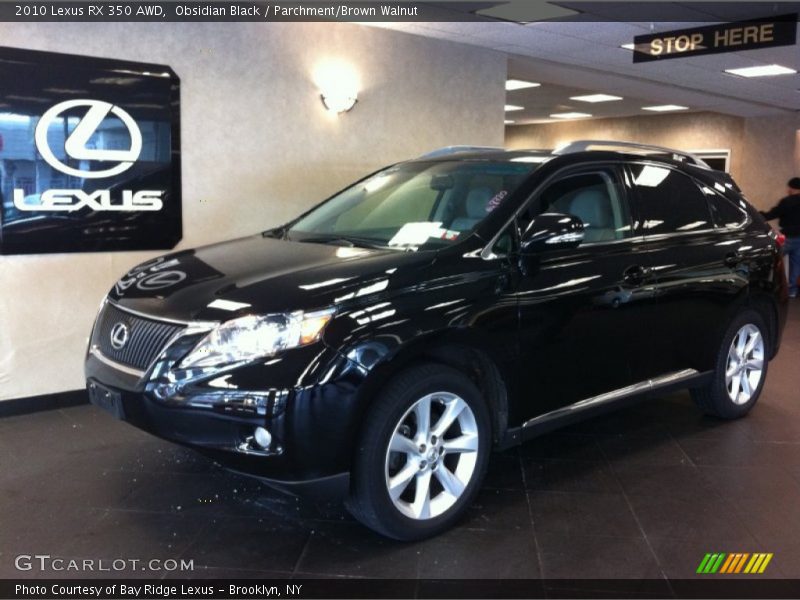Obsidian Black / Parchment/Brown Walnut 2010 Lexus RX 350 AWD