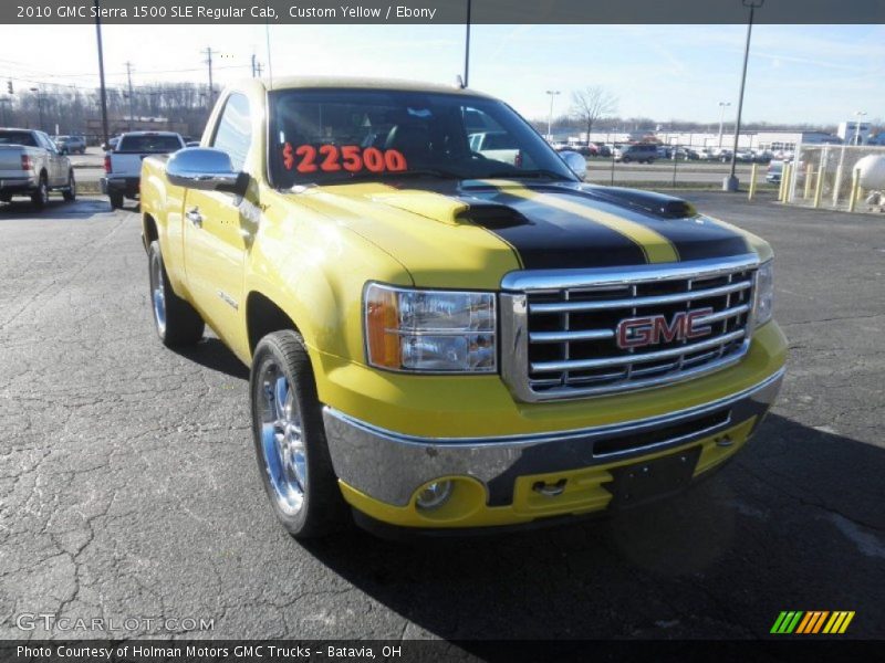 Custom Yellow / Ebony 2010 GMC Sierra 1500 SLE Regular Cab